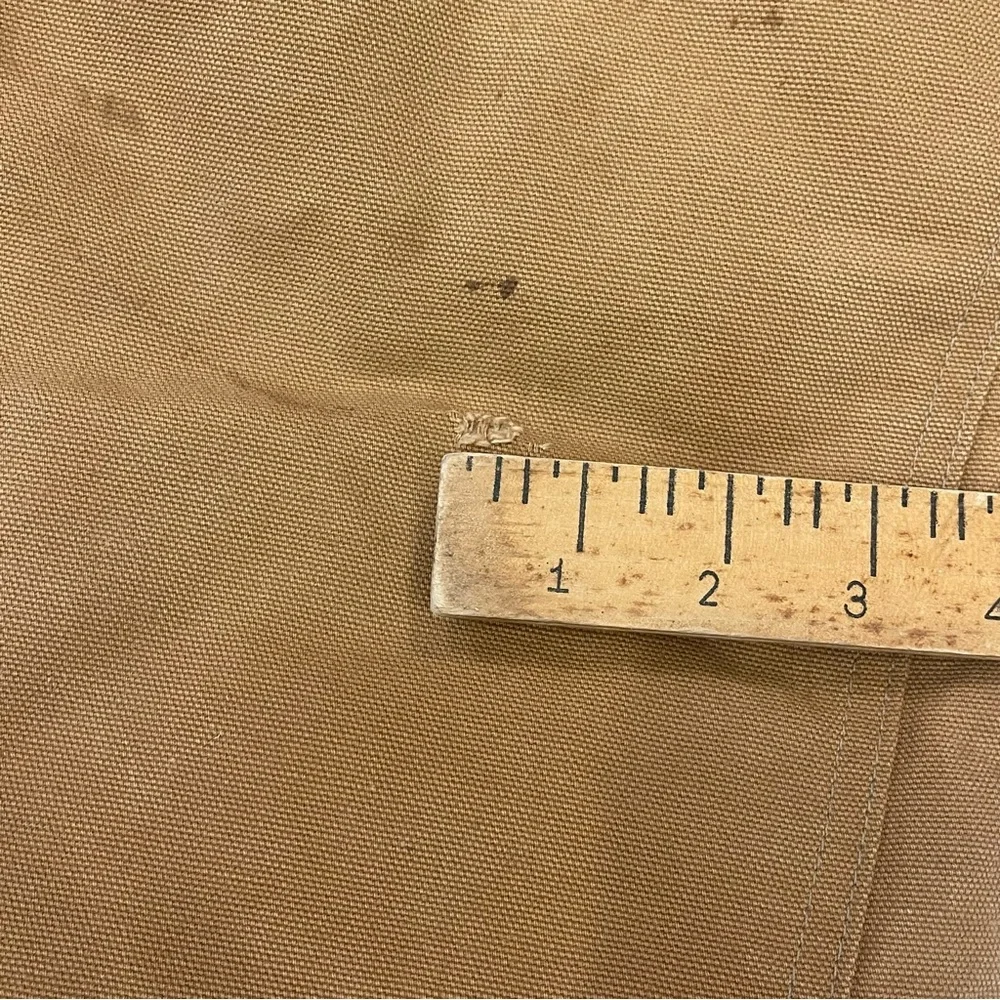 Carhartt Bib Overalls R06 Mens Brown Quilt Lined Duck Canvas  46x32 Workwear - Picture 14 of 16